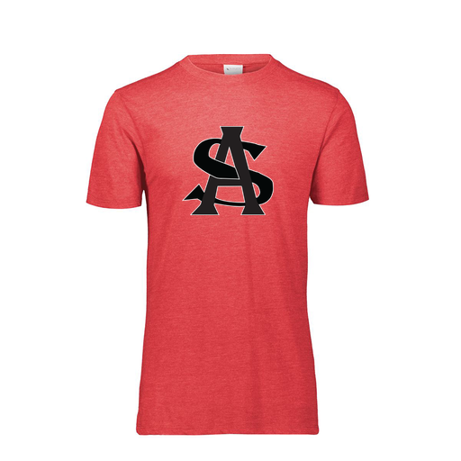 [FTSCUBRD-YS-LOGO1] Decker Youth Tri-Blend T-Shirt - Short Sleeve (Youth S, Red, Logo 1)