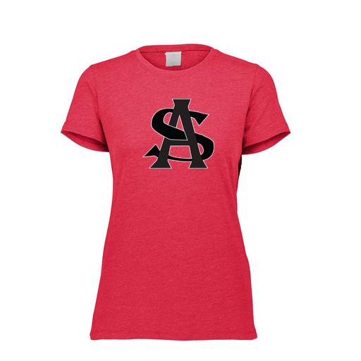 [FTSCUBRD-FAXS-LOGO1] Decker Women's Tri-Blend T-Shirt - Short Sleeve (Female Adult XS, Red, Logo 1)