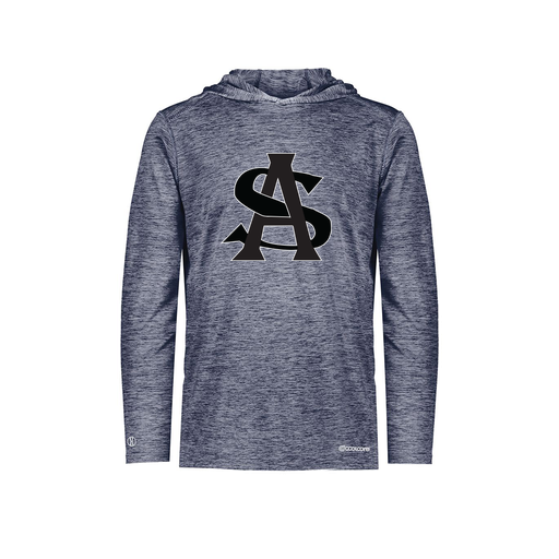 [FOLHCGNV-AS-LOGO1] Decker Men's Charge Hoodie (Adult S, Navy, Logo 1)