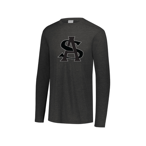 [FTLCUBBK-AXS-LOGO1] Decker Men's Tri-Blend T-Shirt - Long Sleeve (Adult XS, Black, Logo 1)