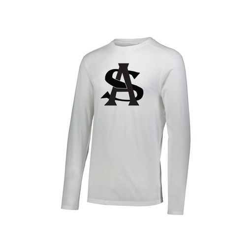 [FTLCUBWH-YS-LOGO1] Decker Youth Tri-Blend T-Shirt - Long Sleeve (Youth S, White, Logo 1)