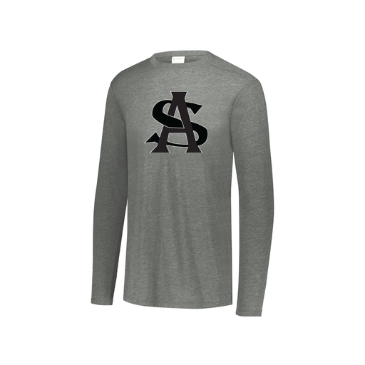 [FTLCUBGY-YS-LOGO1] Decker Youth Tri-Blend T-Shirt - Long Sleeve (Youth S, Gray, Logo 1)